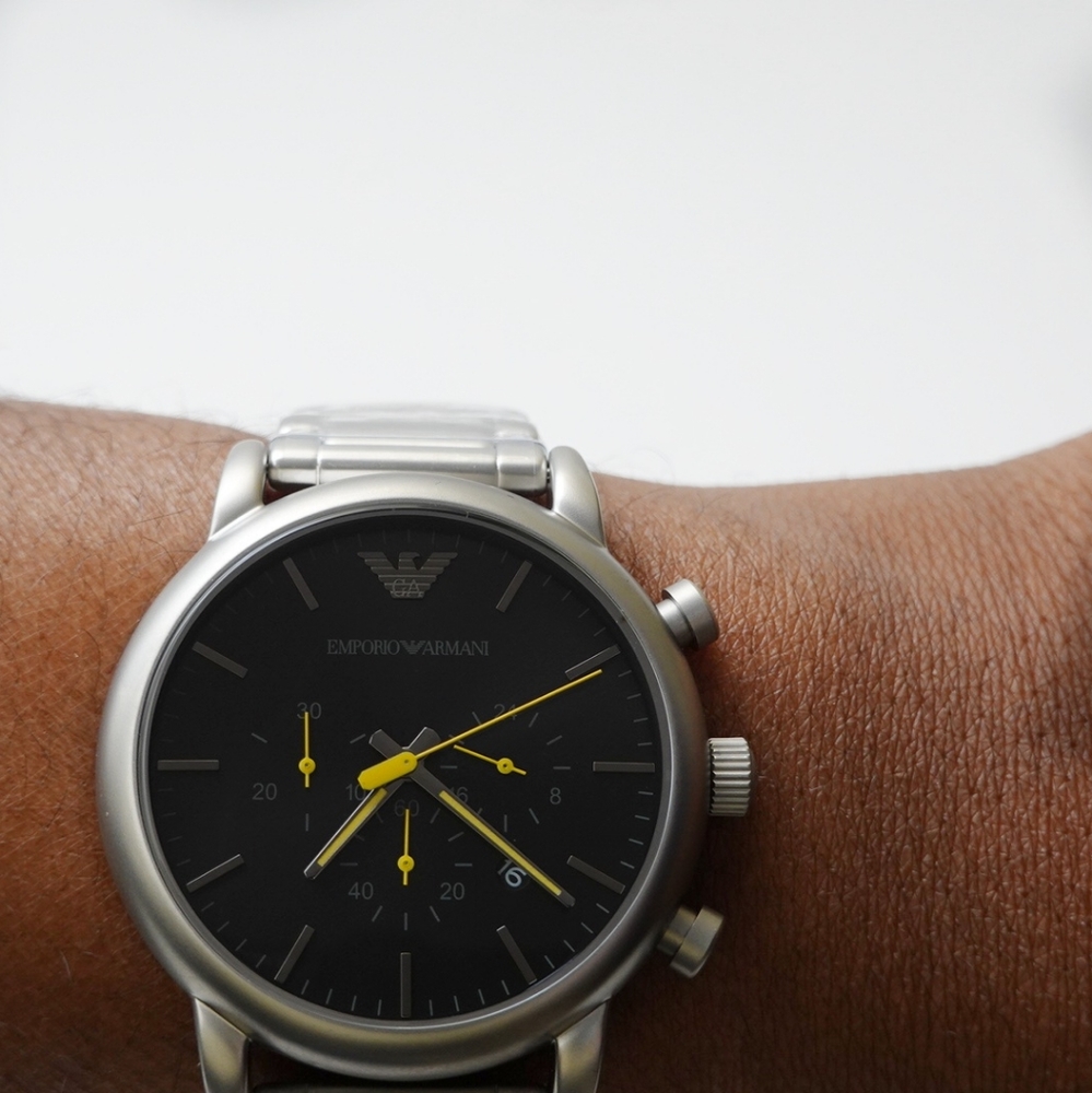 EMPORIO ARMANI CHRONOGRAPH STAINLESS STEEL WATCH - Picture 11 of 11